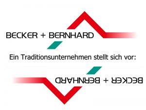Becker Bernhard Logo auf Titelseite der Imagebroschüre