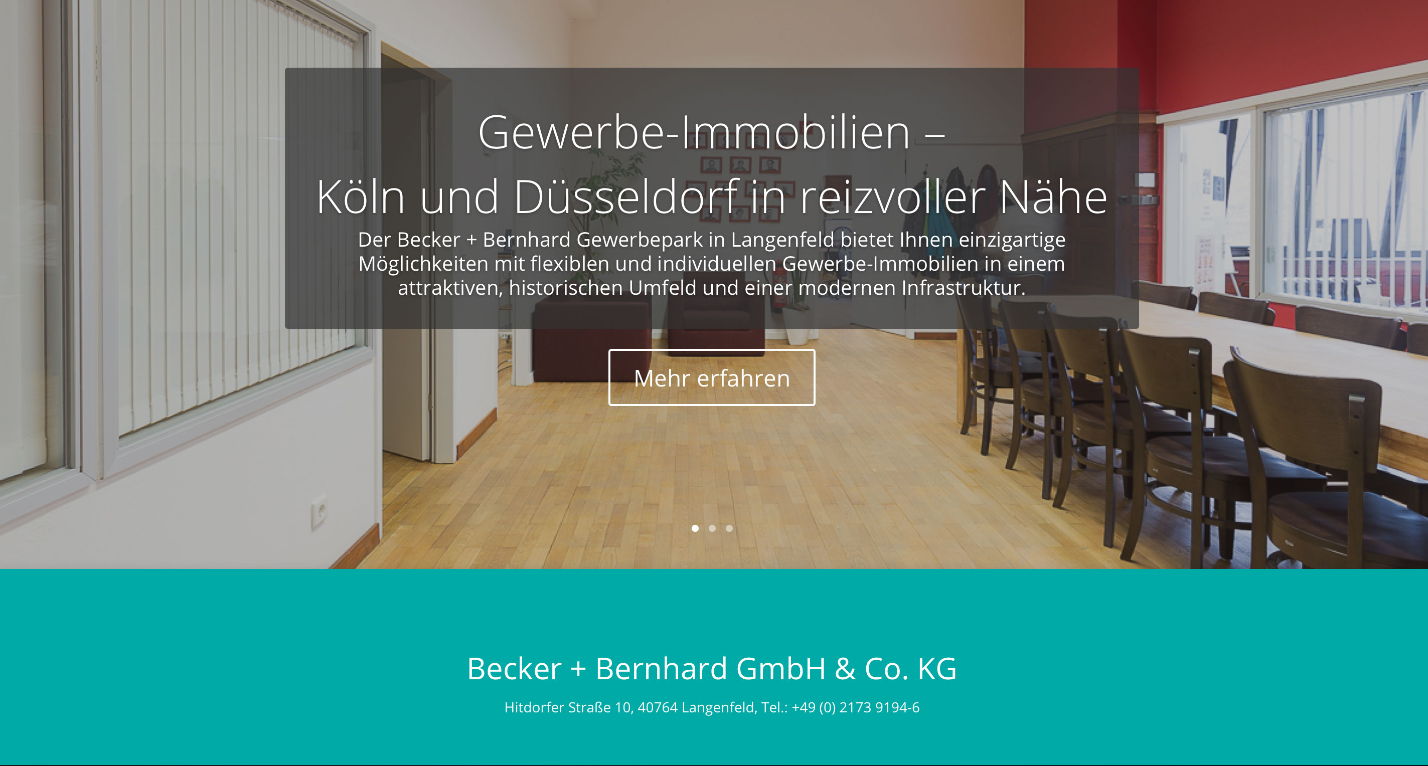Screenshot Webseite Becker Bernhard